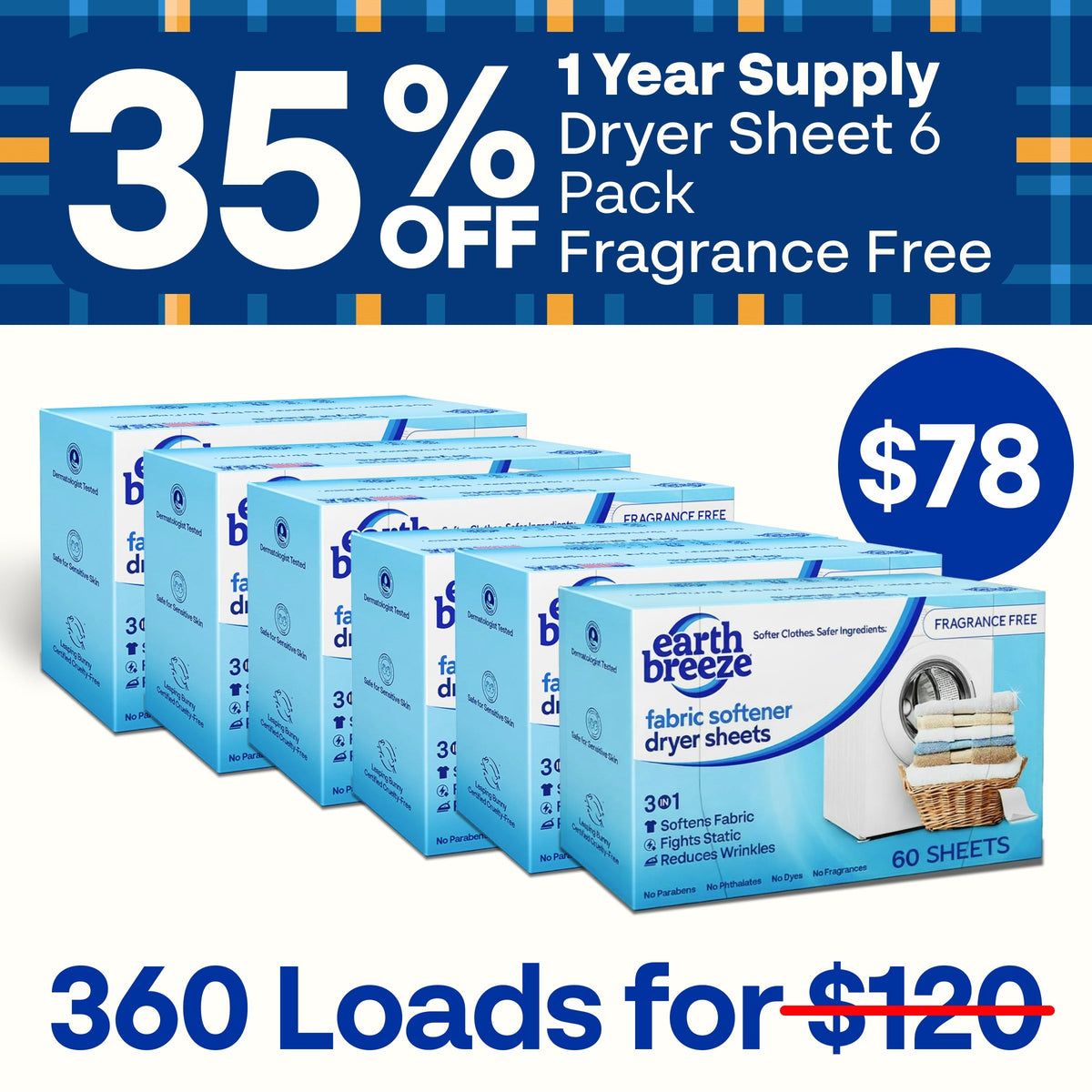 Dryer Sheet 6 Pack Bundle