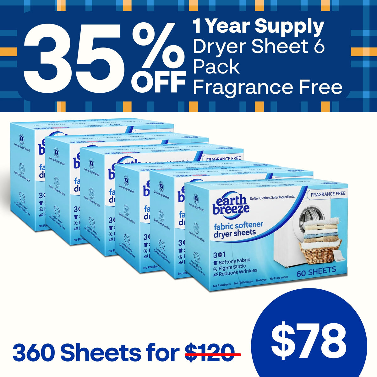 Dryer Sheet 6 Pack Bundle