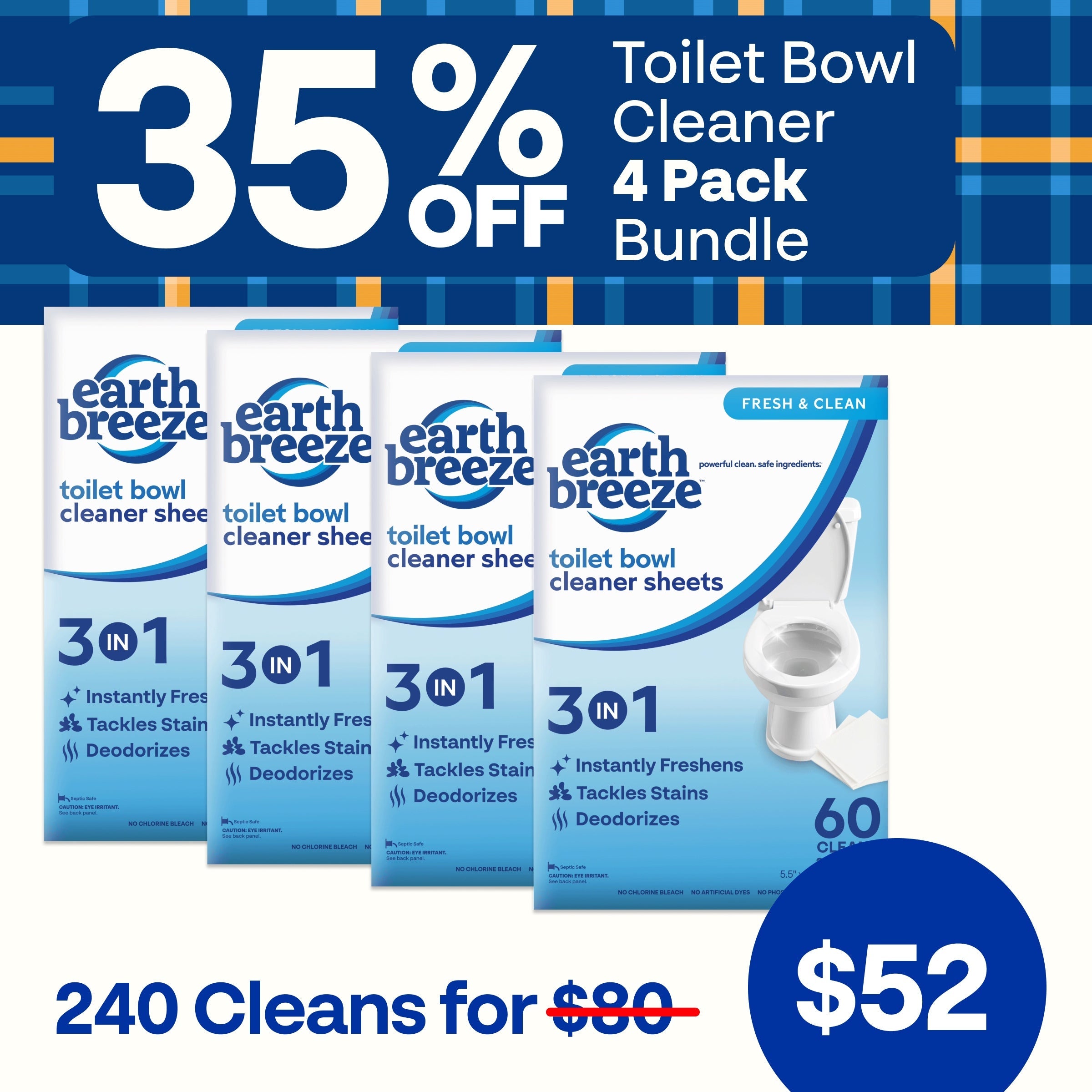 Toilet Bowl Cleaner Bundle - 4 Pack
