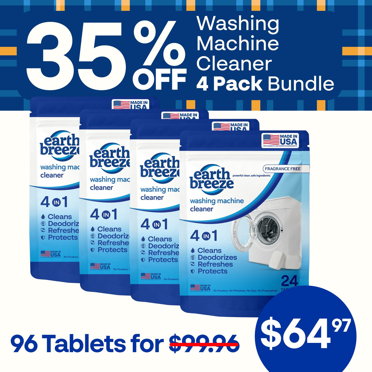 Washing Machine Cleaner - 4 Pack
