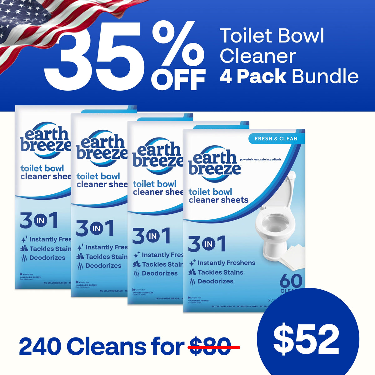 Toilet Bowl Cleaner Bundle - 4 Pack