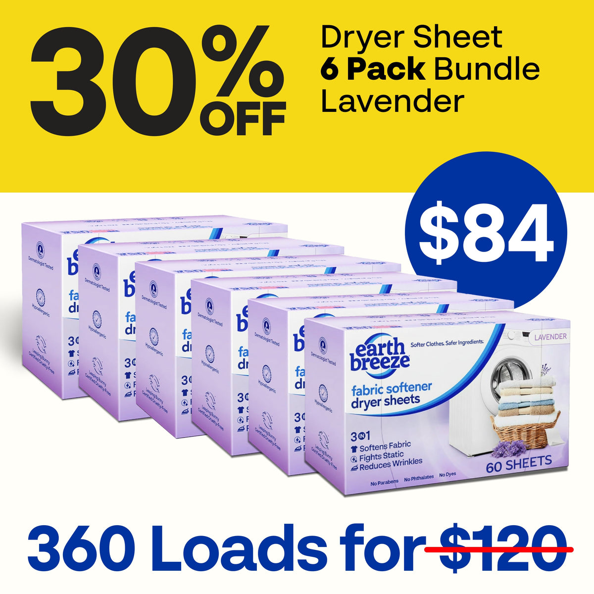 Dryer Sheet 6 Pack Bundle