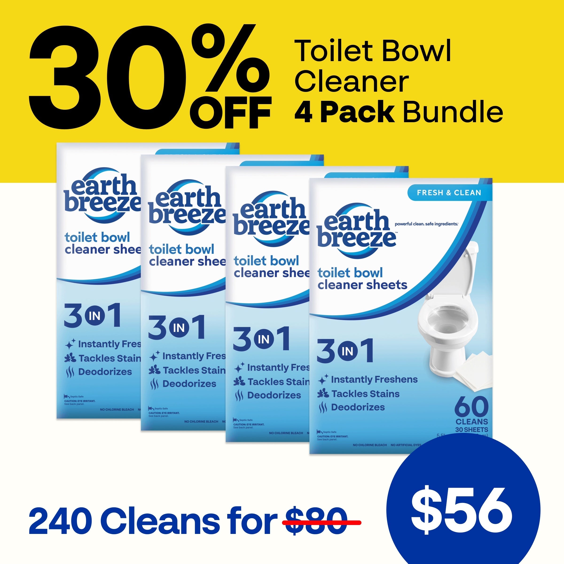 Toilet Bowl Cleaner Bundle - 4 Pack